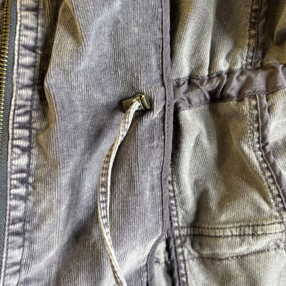 J Jill Stretch Utility Jacket Adjustable Waist 2XL Grey Purple Cotton Pockets - Picture 7 of 8